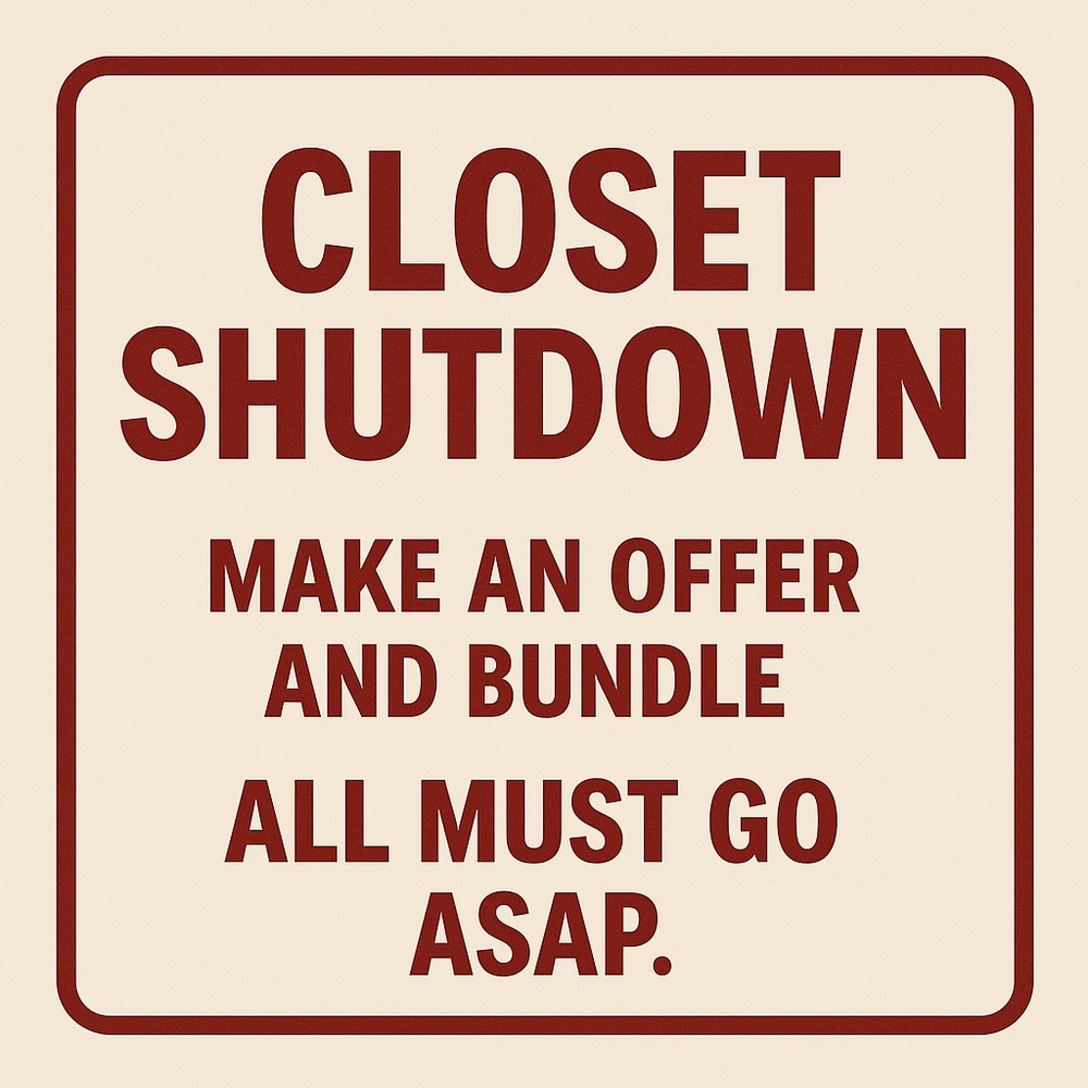 Closet Shutdown Sign